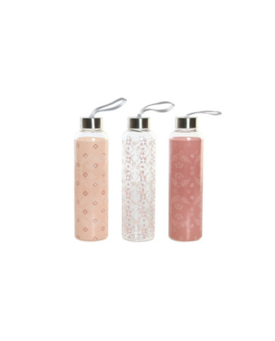 BOTELLA BOROSILICATO 6,5X6,5X23 550ML, 3 SURT.
