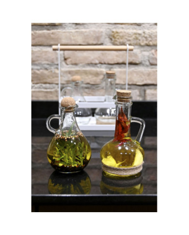 ACEITERA VINAGRERA SET 2 CRISTAL 9X9X14,5 230ML