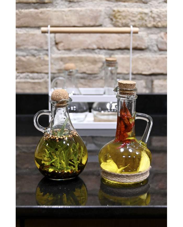ACEITERA VINAGRERA SET 2 CRISTAL 9X9X14,5 230ML