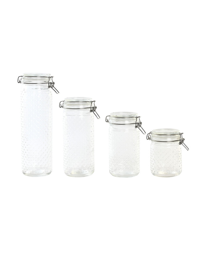BOTE SET 4 CRISTAL INOX 10X10X33 2L 1,4/1,1/760ML
