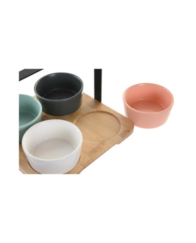 APERITIVO SET 5 BAMBU PORCELANA 20X20X14