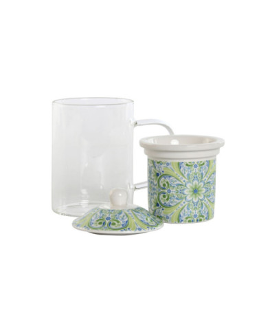 MUG INFUSIONES CRISTAL 12X8X15 300ML, 3 SURT.
