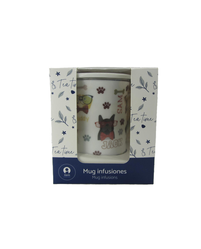 MUG INFUSIONES PORCELANA 11X8,5X11 280ML GATOS PER