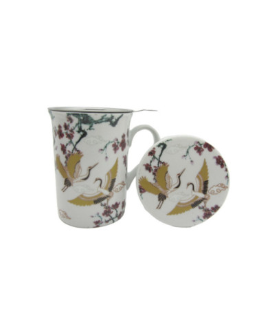 MUG INFUSIONES PORCELANA 11X8,5X11 280ML ORIENTAL