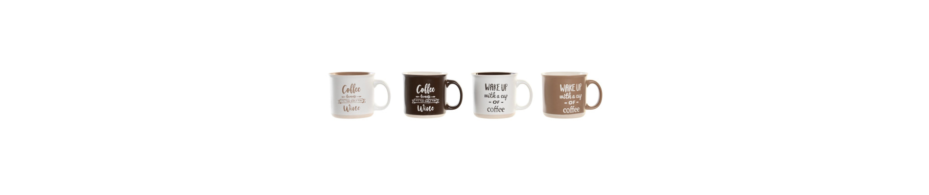 MUG PORCELANA 13,5X10,5X10 510ML COFFEE 4 SURT.