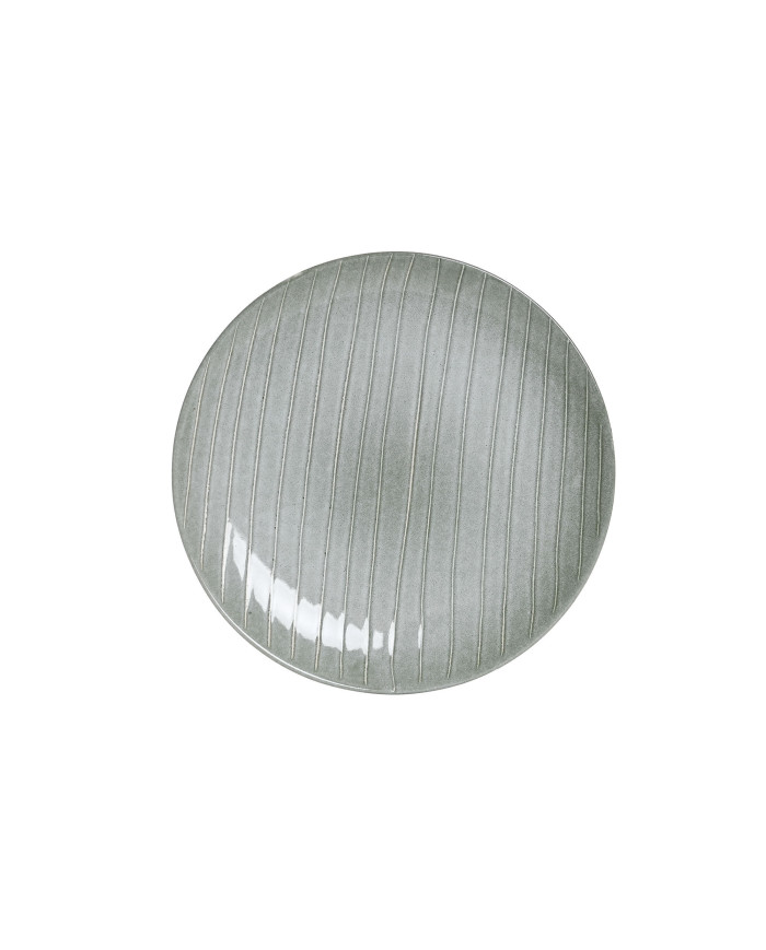 PLATO GRES ESMALTADO 20X20X2,5 RAYAS VERDE