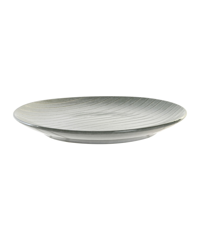 PLATO GRES ESMALTADO 20X20X2,5 RAYAS VERDE
