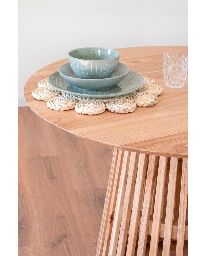 PLATO GRES ESMALTADO 20X20X2,5 RAYAS VERDE