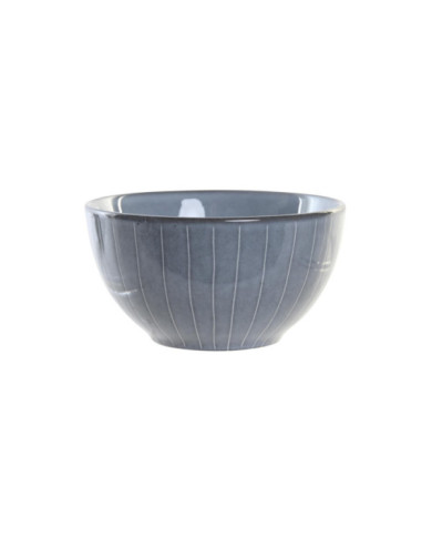 BOL GRES ESMALTADO 14,3X14,3X7,5 612ML RAYAS AZUL