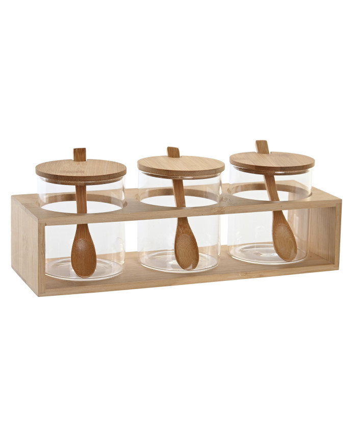 AZUCARERO SET 3 BOROSILICATO 31X11X10,5 CUCHARA