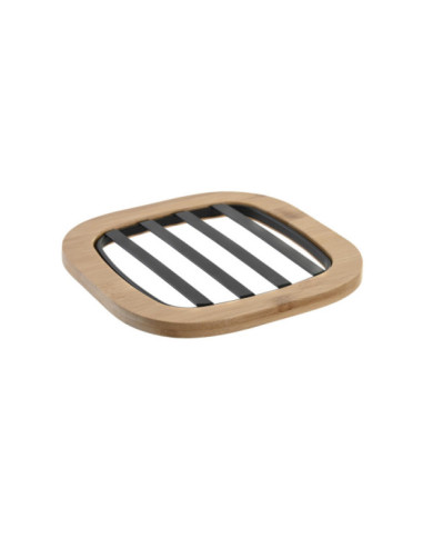 SALVAMANTEL ACERO BAMBU 17X17X1 NEGRO