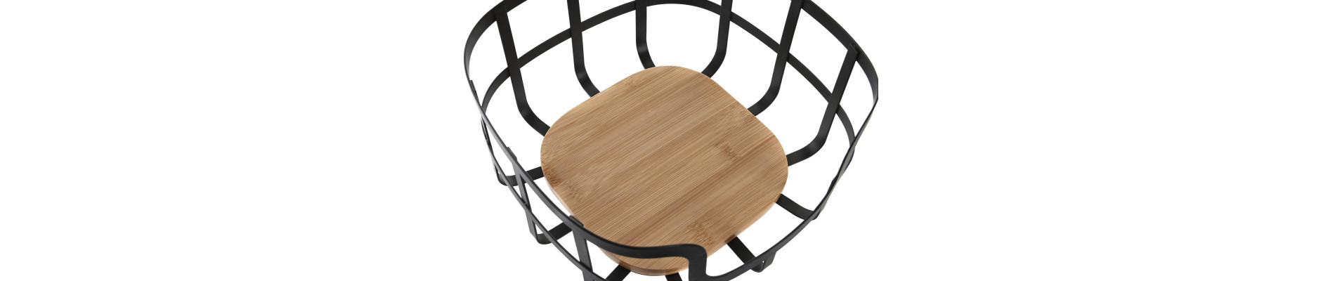 FRUTERO ACERO BAMBU 24X24X12,7 NEGRO