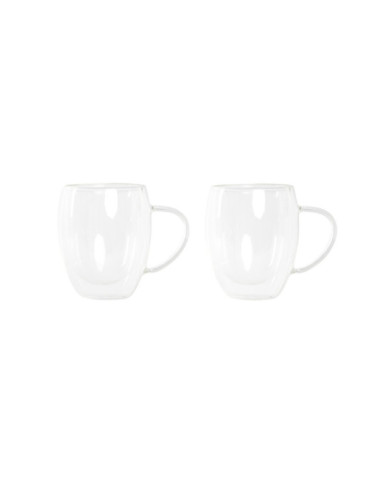 TAZA SET 2 CRISTAL 12,5X8,3X11,6 350ML DOBLE PARE