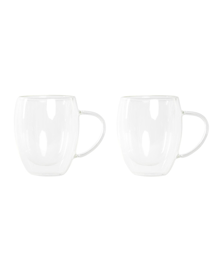 TAZA SET 2 CRISTAL 12,5X8,3X11,6 350ML DOBLE PARE