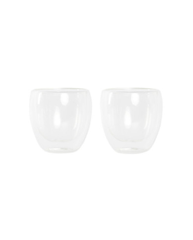 VASO SET 2 CRISTAL 8,3X8,3X8,9 250ML DOBLE PARE