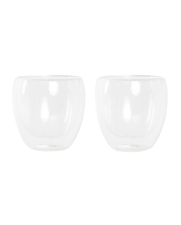 VASO SET 2 CRISTAL 8,3X8,3X8,9 250ML DOBLE PARE