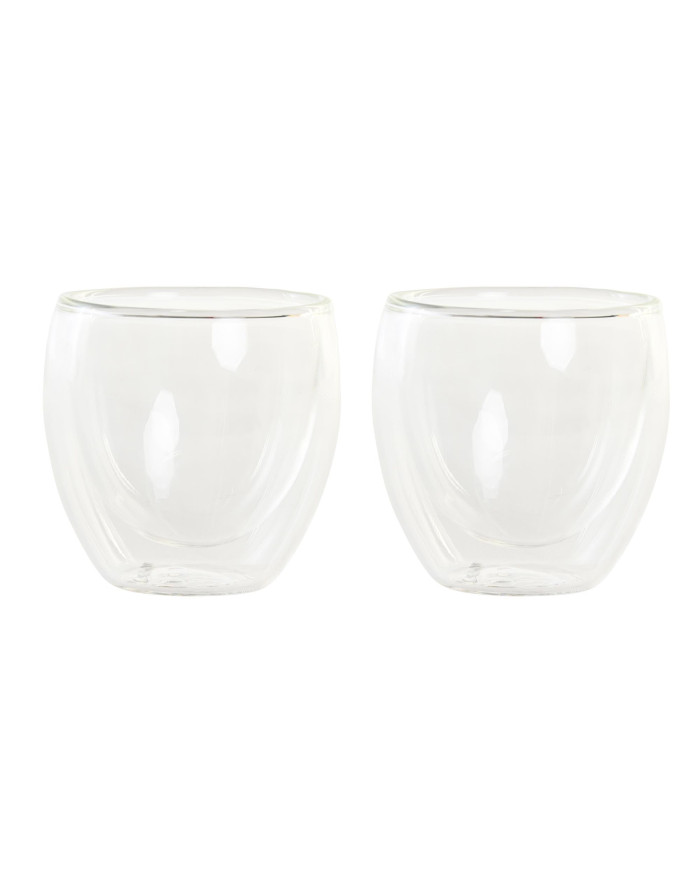 VASO SET 2 CRISTAL 6,7X6,7X6,4 100ML, DOBLE PARE