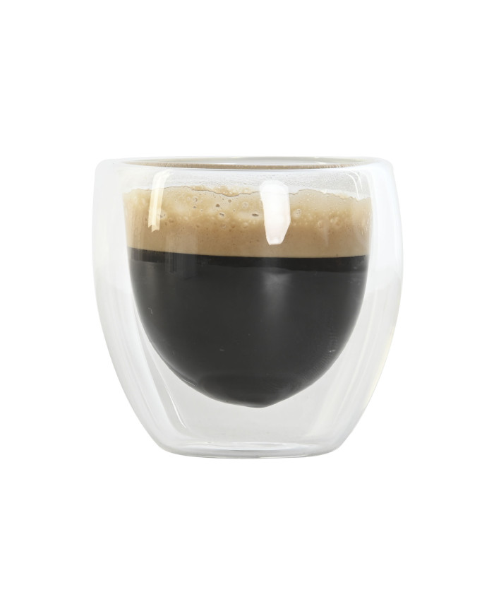 VASO SET 2 CRISTAL 6,7X6,7X6,4 100ML, DOBLE PARE