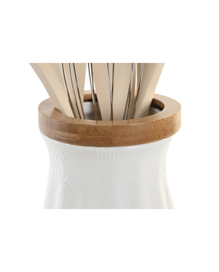 UTENSILIOS SET 6 PORCELANA BAMBU 10,5X10,5X15,5