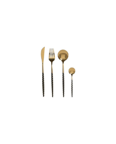 CUBERTERIA SET 16 INOX 2X0,3X21 2,5MM TOPOS NEGRO