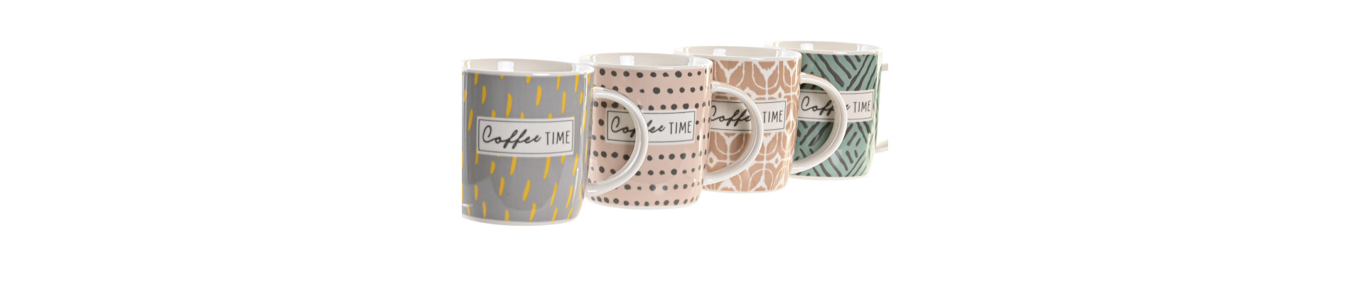 MUG PORCELANA NEW BONE 11,5X8,3X9,5 365ML 4 SURT.