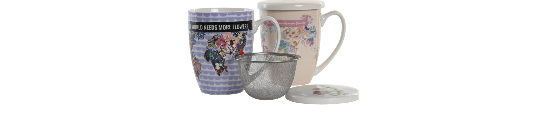 MUG INFUSIONES PORCELANA 12X9X11 380ML, 2 SURT.