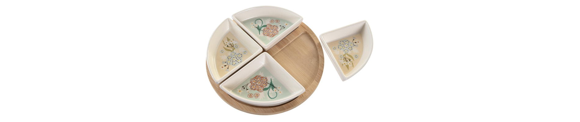 APERITIVO SET 5 GRES BAMBU 21,5X21,5X1 VERDE