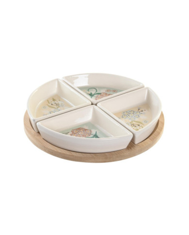 APERITIVO SET 5 GRES BAMBU 21,5X21,5X1 VERDE