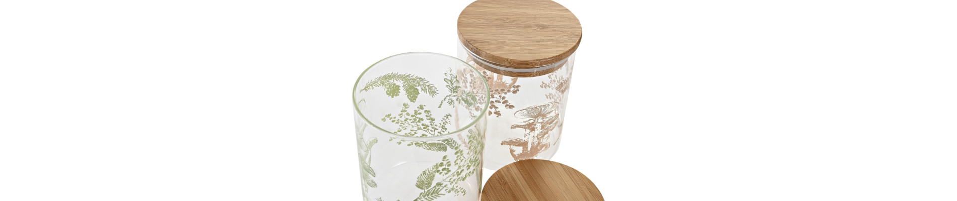 BOTE BOROSILICATO BAMBU 10X10X12,5 700 ML, 2 SURT.