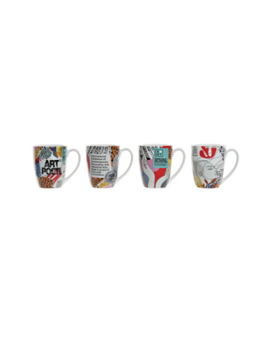 MUG PORCELANA 12X8,5X10,4 360ML MODERNO 4 SURT.