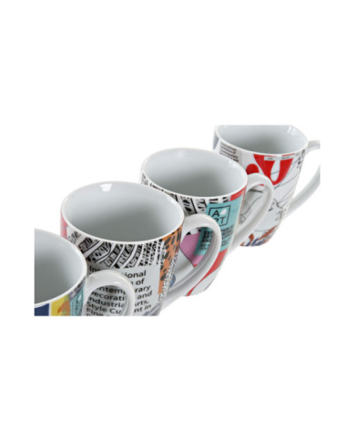 MUG PORCELANA 12X8,5X10,4 360ML MODERNO 4 SURT.