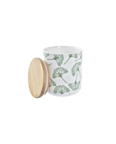 BOTE SET 3 GRES BAMBU 10X10X17 HOJAS 12,5/9 VERDE