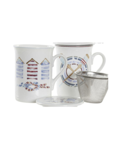 MUG INFUSIONES PORCELANA 11X8,5X11 280ML 2 SURT.