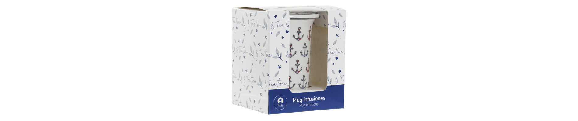 MUG INFUSIONES PORCELANA 11X8,5X11 280ML 2 SURT.