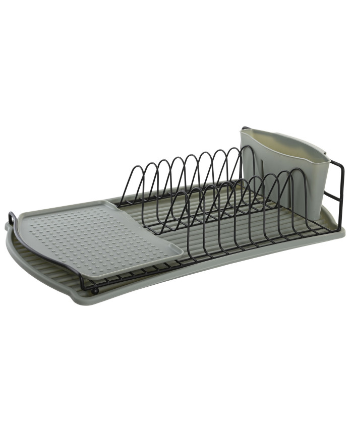 ESCURREPLATOS METAL PP 47,5X26,5X11 VERDE MENTA