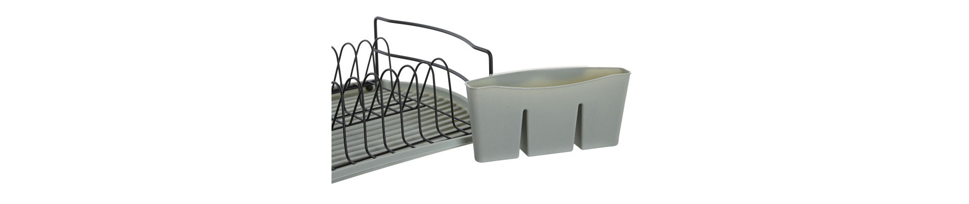 ESCURREPLATOS METAL PP 47,5X26,5X11 VERDE MENTA