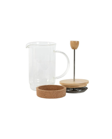 CAFETERA BOROSILICATO BAMBU 16X9X18,5 600ML