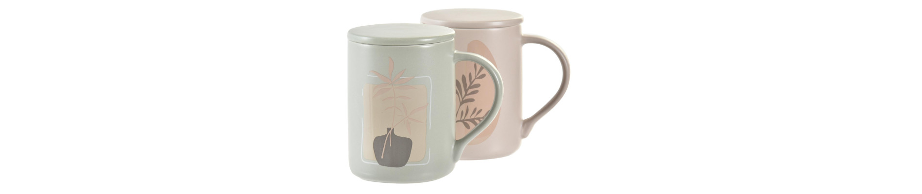 MUG INFUSIONES PORCELANA 12X8X11 420ML 2 SURT.