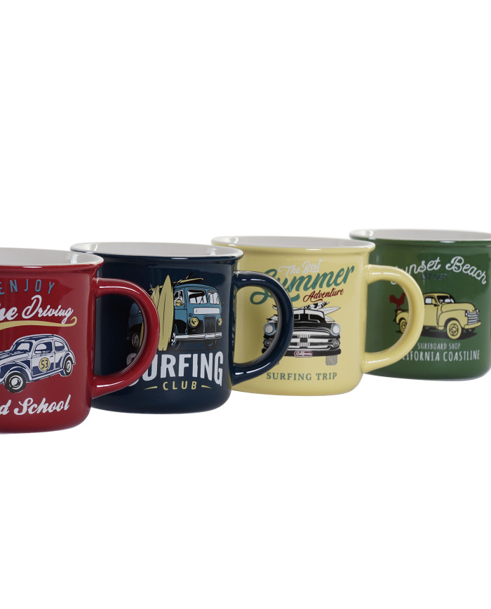 MUG PORCELANA 13X9,5X8,5 350ML VINTAGE 4 SURT.