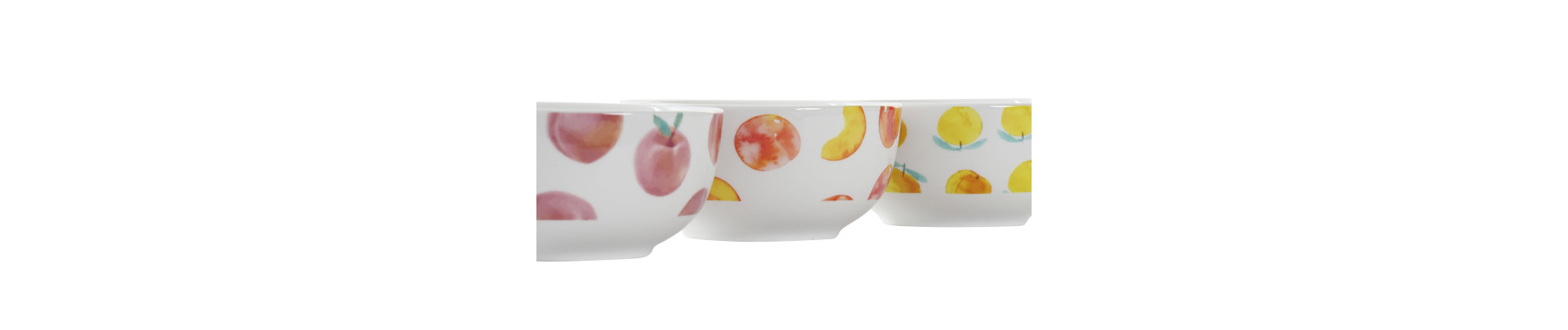 BOL PORCELANA 13,5X13,5X6,5 FRUTAS 3 SURT.