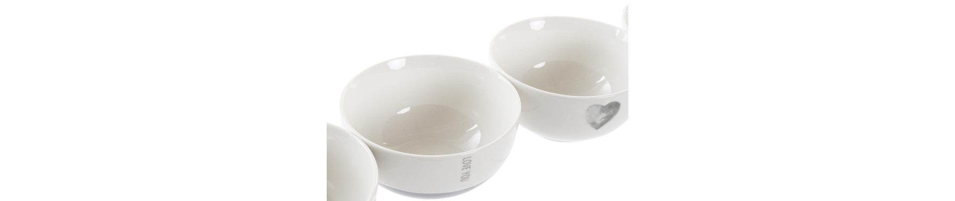 BOL PORCELANA NEW BONE 13X13X6,8 CORAZONES 4 SURT.