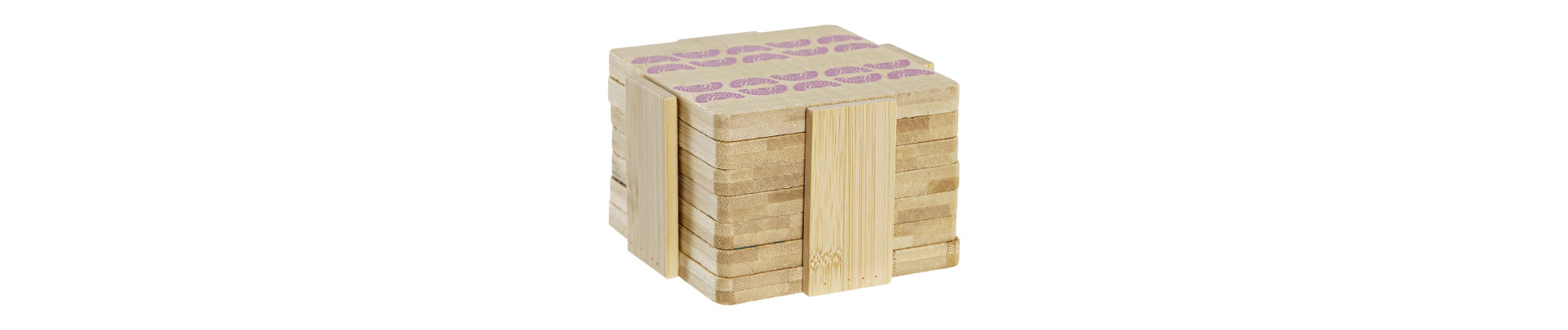 POSAVASOS SET 6 BAMBU 10X10X1 AFRICA TURQUESA