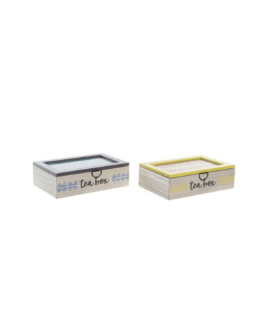 CAJA INFUSIONES MDF CRISTAL 23X15X7 AFRICA 2 SURT.