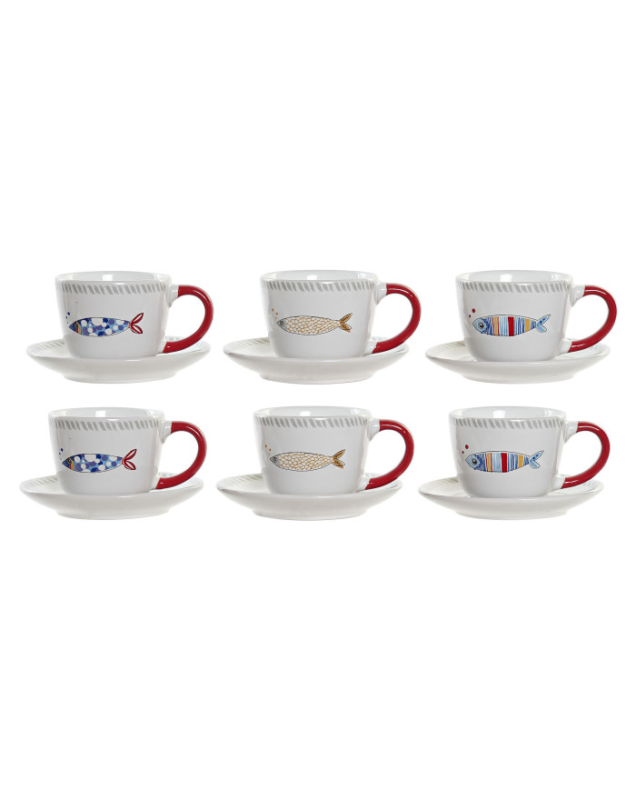 CAFE SET 6 GRES METAL 20X20X21 180 ML, COSTA