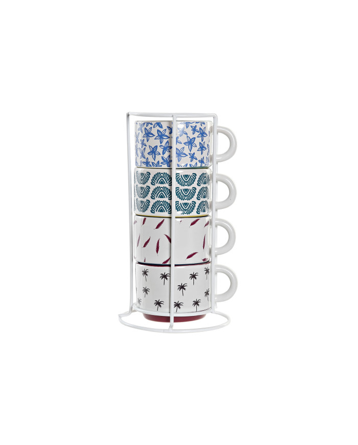 CAFE SET 4 GRES METAL 11X10X21 150 ML, AFRICA MATE