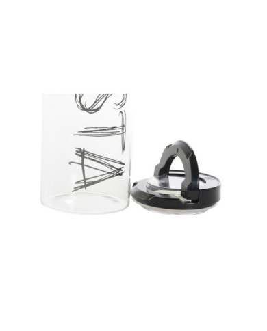 BOTE BOROSILICATO PP 11X11X28,8 2,2L. NEGRO