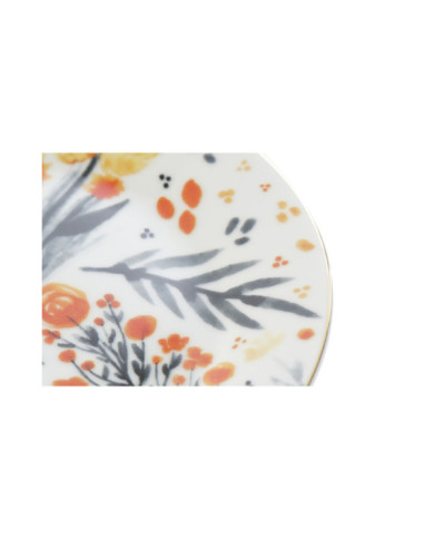 PLATO PORCELANA 19X19X2 PLATO PORCELANA FLORES 2 S