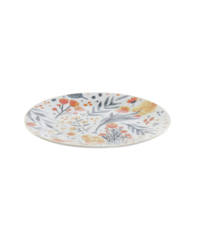 PLATO PORCELANA 19X19X2 PLATO PORCELANA FLORES 2 S