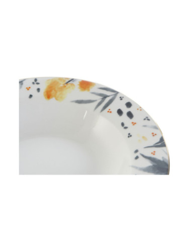 PLATO PORCELANA 21,5X21,5X3,5 PLATO PORCELANA FLOR