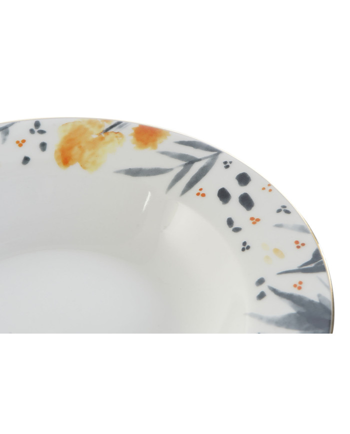 PLATO PORCELANA 21,5X21,5X3,5 PLATO PORCELANA FLOR